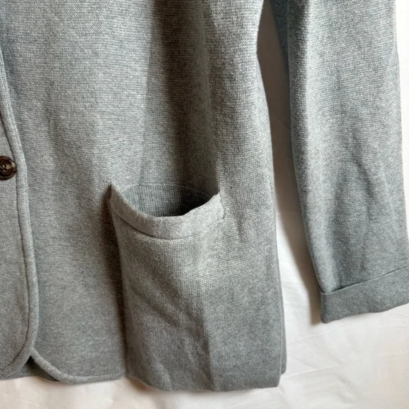J.Crew Mercantile Sweater Blazer Gray Knit Jacket Women’s Medium - Picture 4 of 9